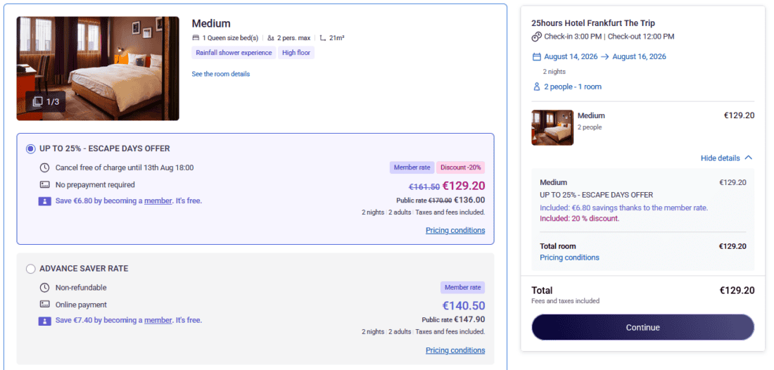 25hours Hotel Frankfurt the trip summer sale