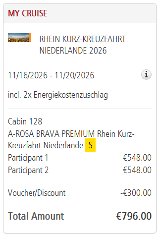 A ROSA Rhine Cruise Discount