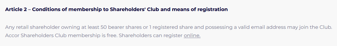 ALL Shareholders Club TandC
