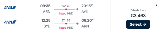 ANA ARN SYD C 2025