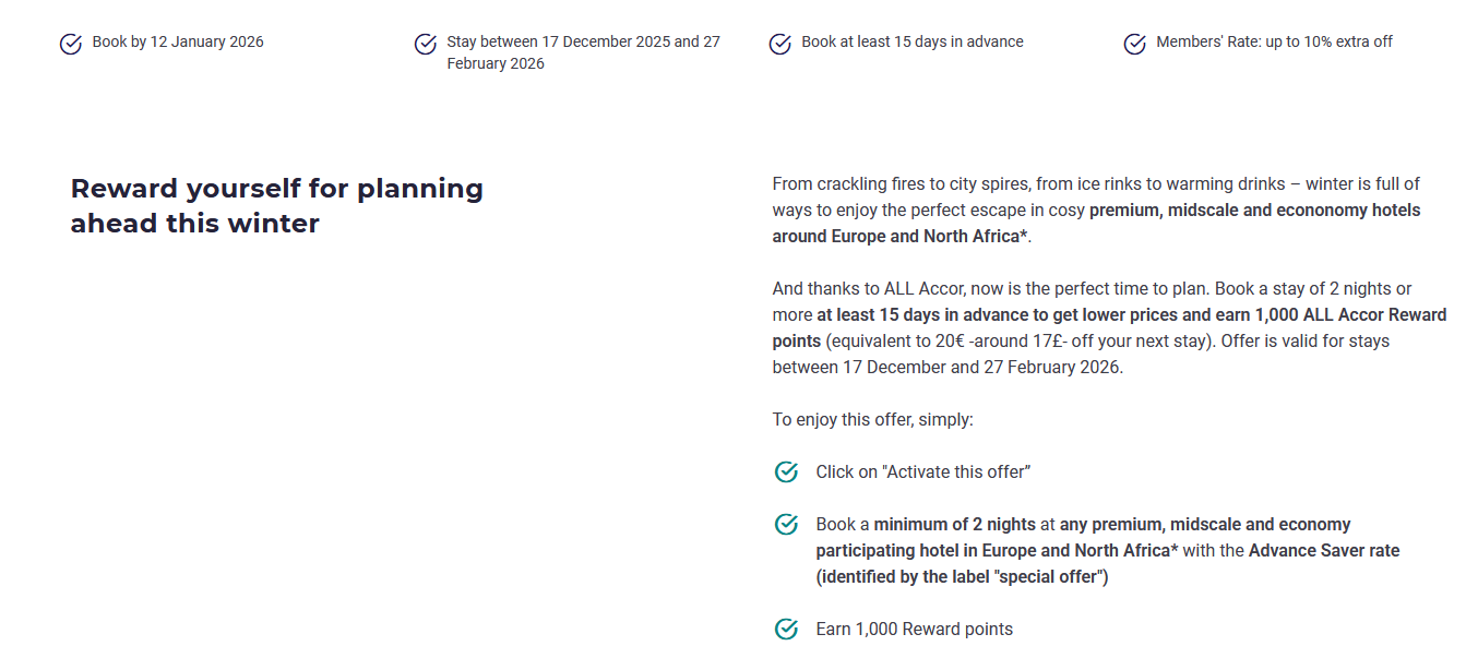 Accor ALL December Promotion