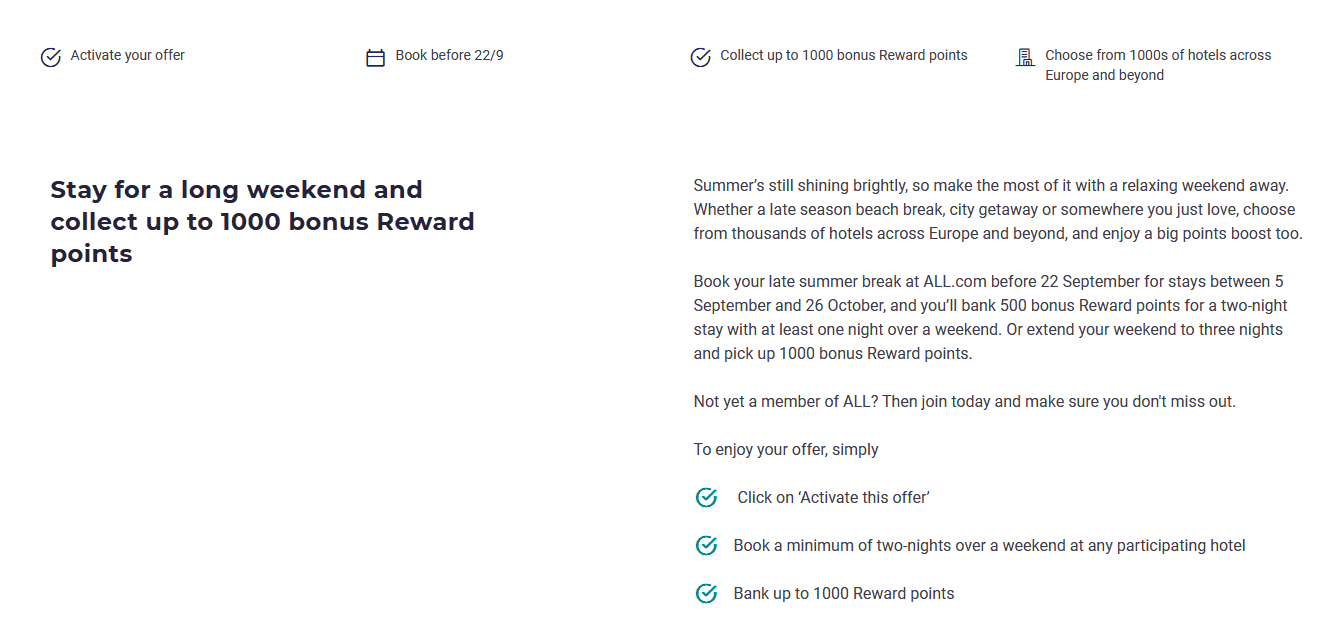 Accor ALL Weekend Offer