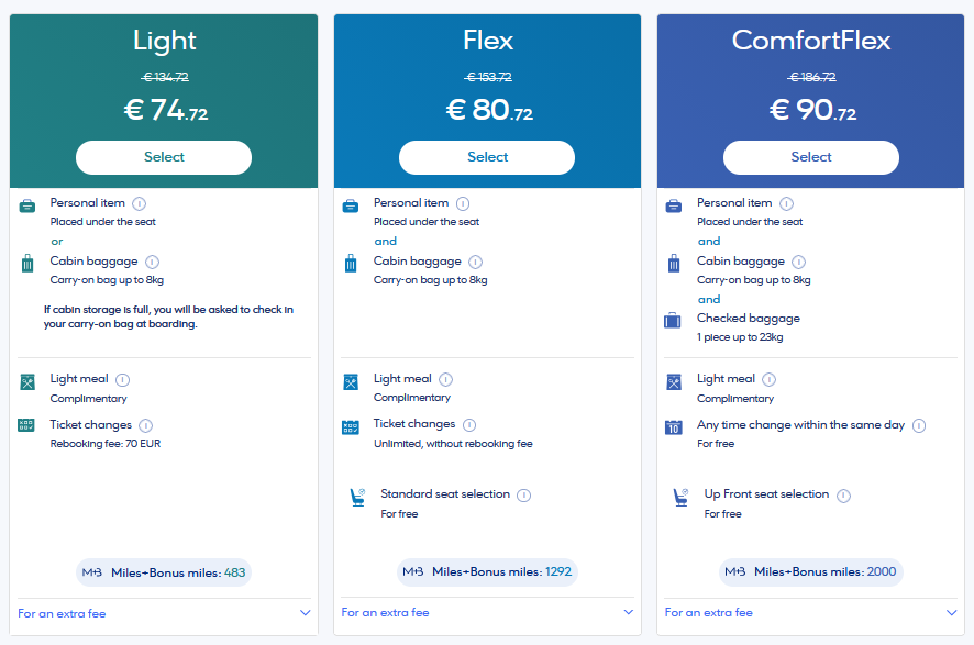 Aegean Airlines Sales Flex Fare