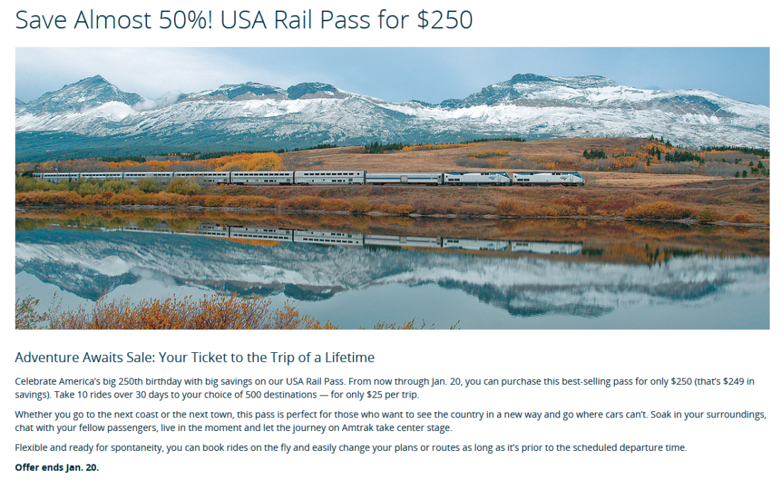 Amtrak Offer January 2026