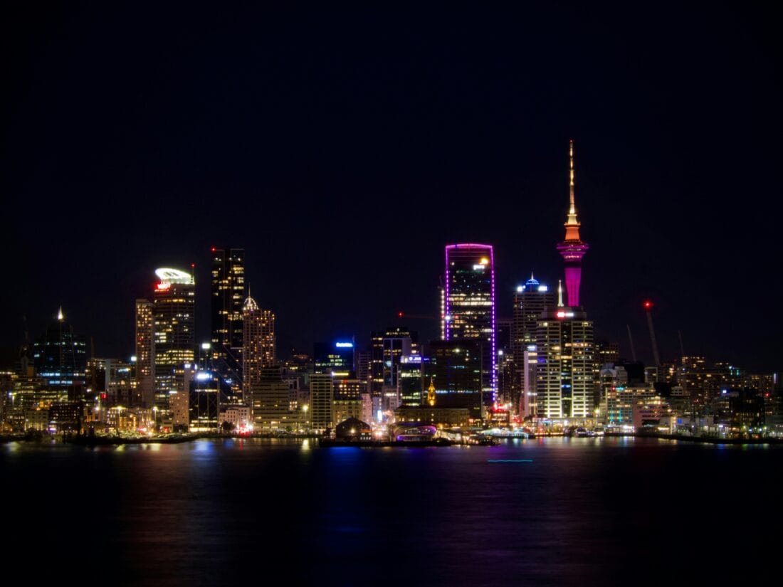 Auckland skyline by night