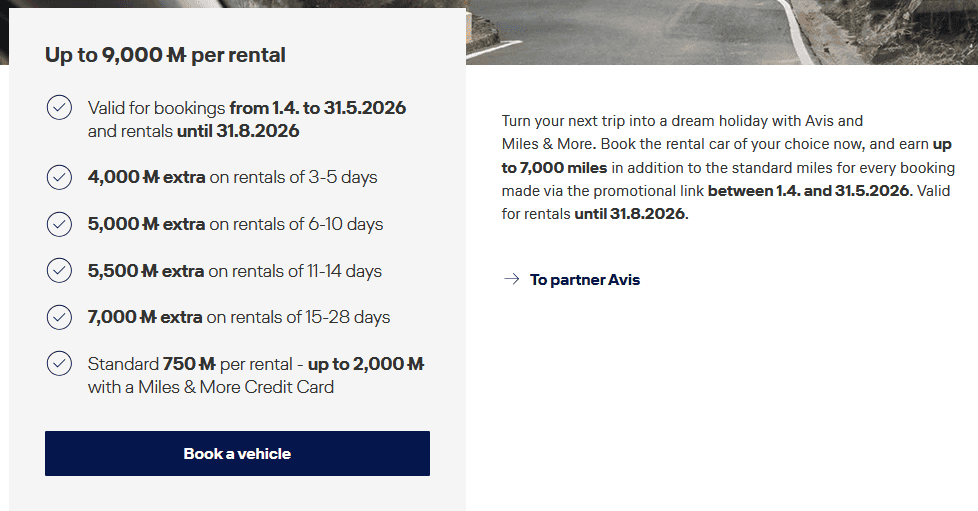 Avis MilesMore Offer