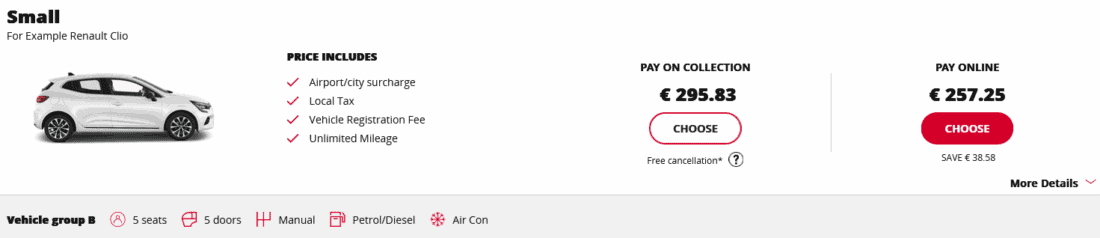 Avis Standard Rate
