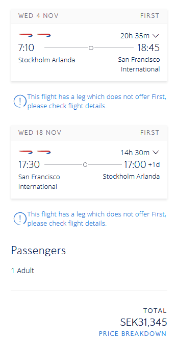 BA ARN SFO C 3000
