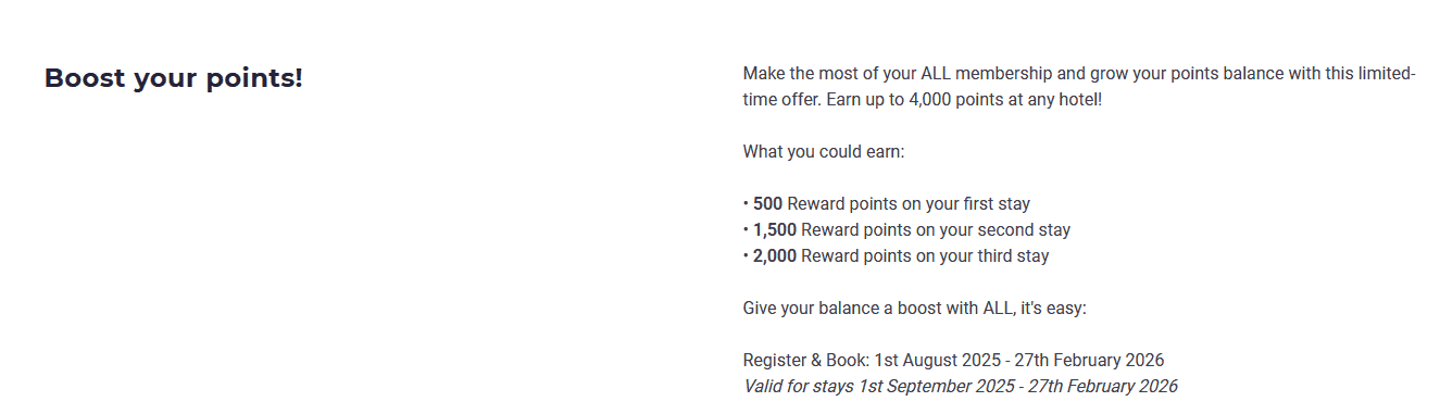 Boost your points Essential Accor ALL Winter offer