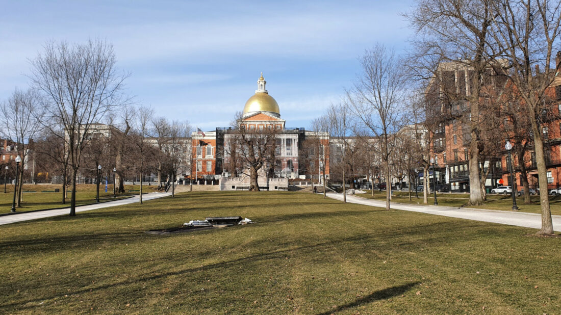 Boston park goldene kuppel