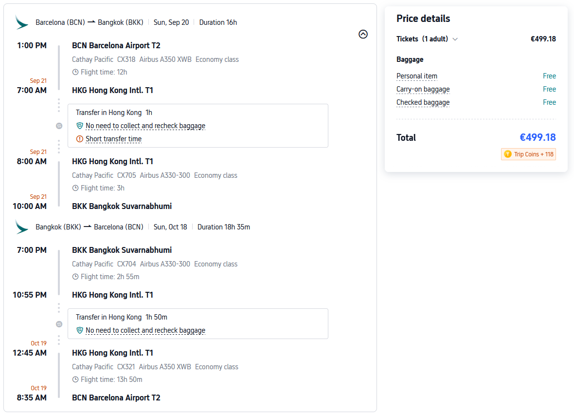 CX BCN BKK 499