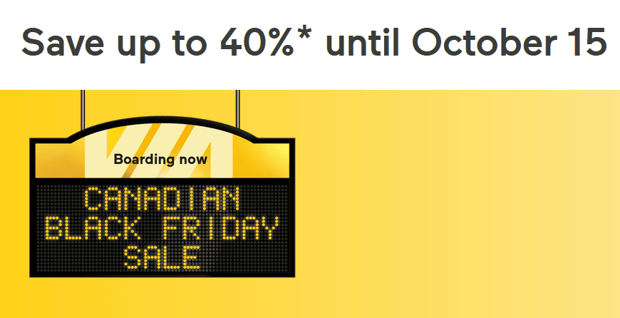 Canadian Black Friday Sale VIA Rail