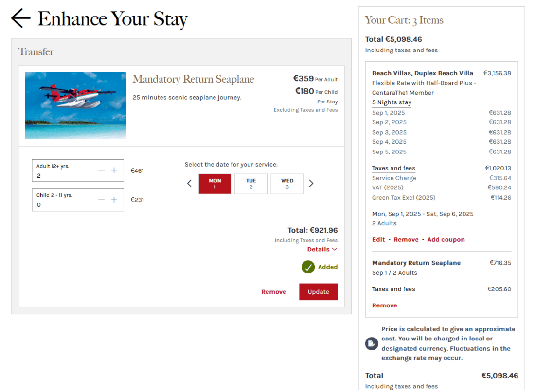 Centara Grand Island Resort & Spa Maldives Reservations Enhance Your Stay