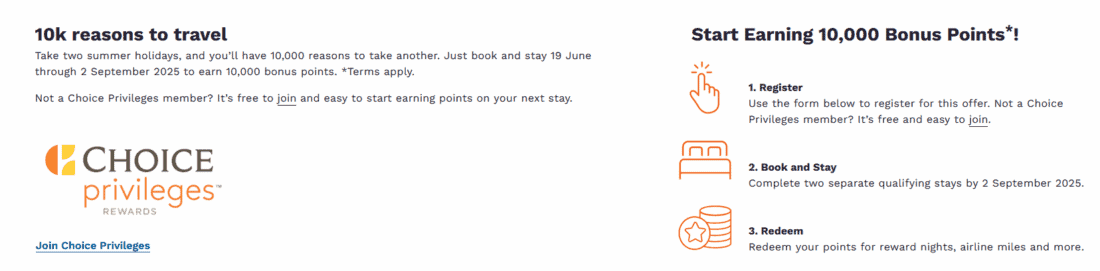 Choice Privileges 10K Promo
