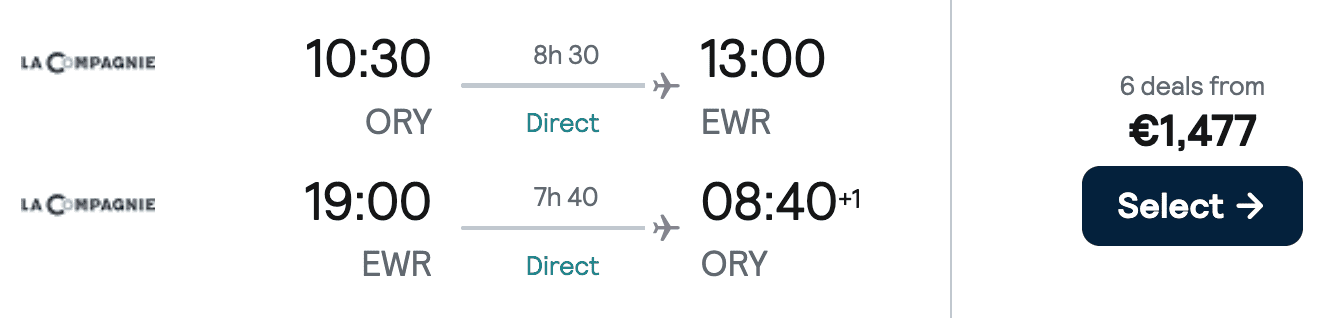 Compagnie ORY EWR