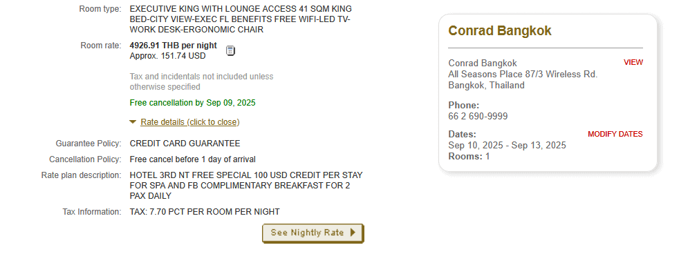 Conrad Hilton Bangkok Classictravelb