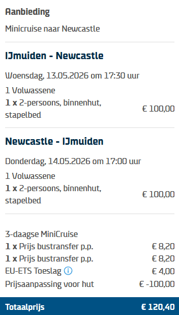 DFDS Mini Cruise AMS NCLb