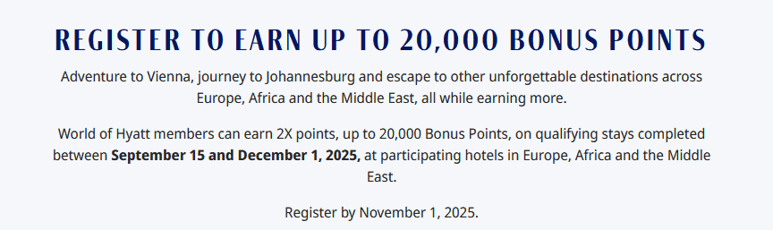 Double Hyatt Points September 2025