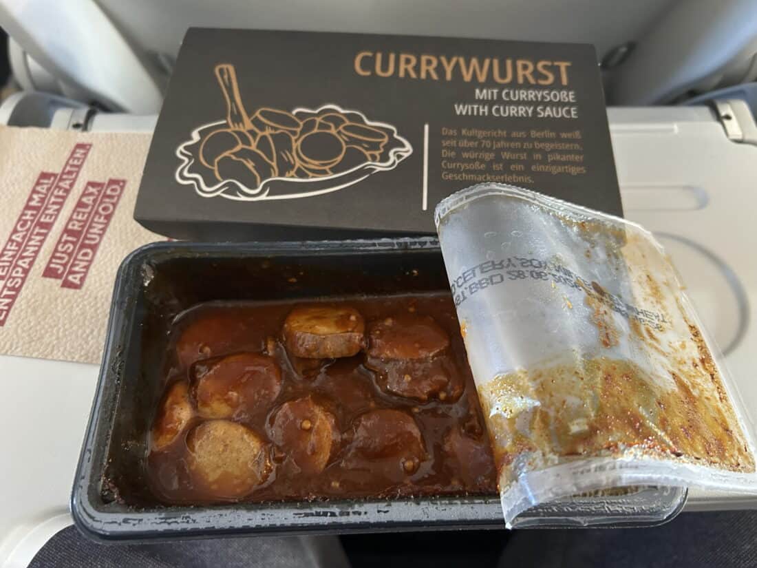 Eurowings Bizclass Currywurst