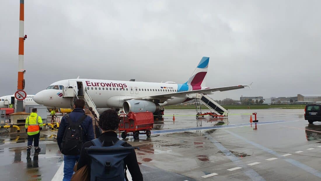 Eurowings boarding on tarmac