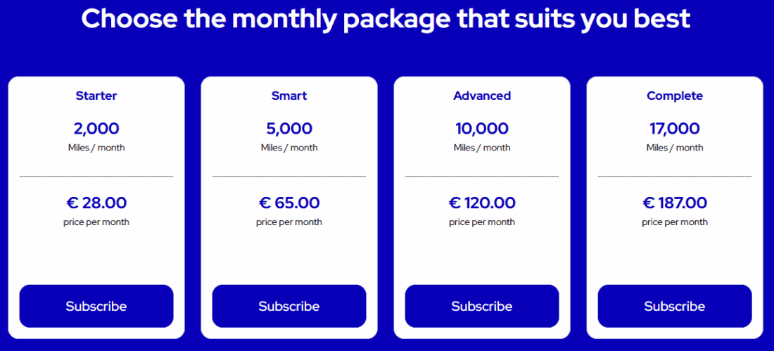 Flying Blue Miles Subscription