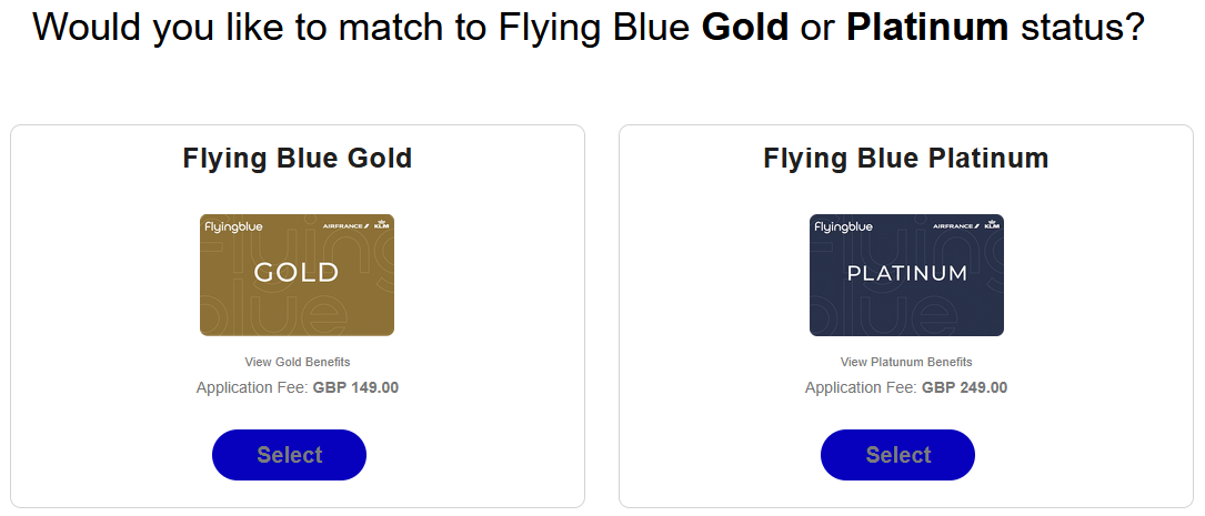 Flying Blue Status Match 2026