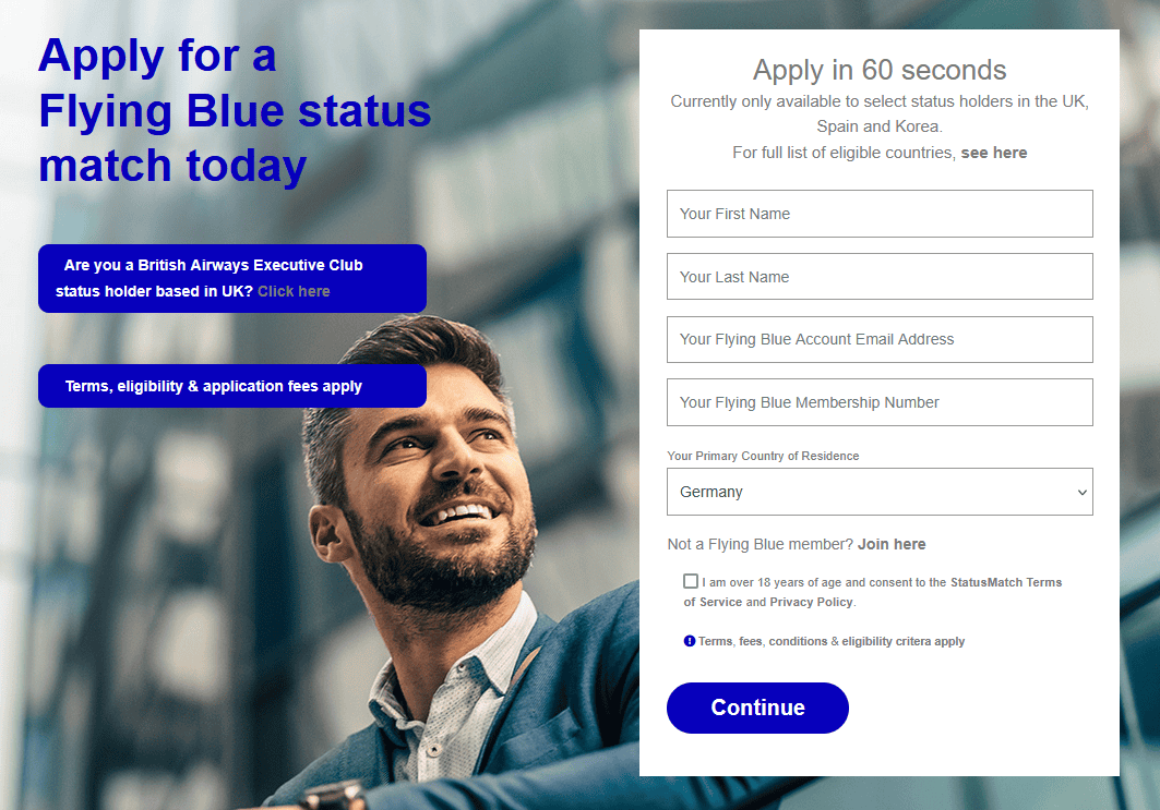 Flying Blue Status Match Iberia Plus