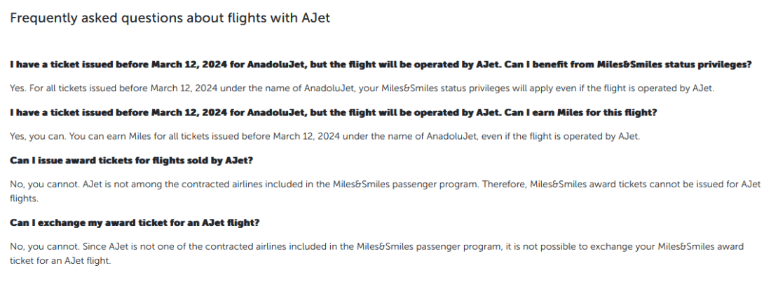 Frequently asked questions about flights with AJet Turkish Airlines