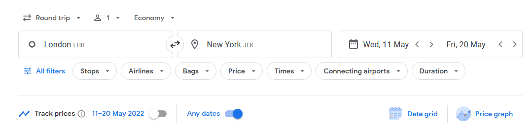 Google Flights Now Allows Price Monitoring Without Date Restrictions » Travel-Dealz.com