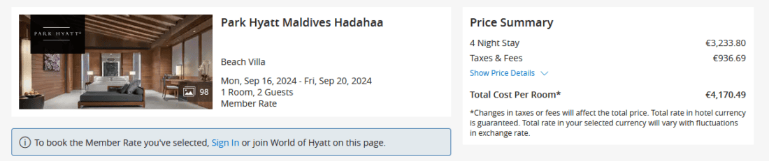 Hyatt Payment Details Hadahaa