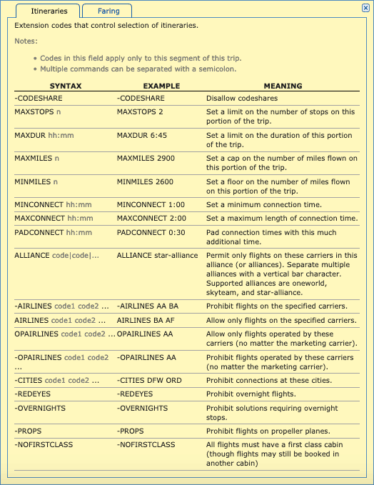 The Matrix: ITA airfare search for advanced users