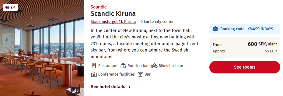 Kiruna Scandic Hotels — Sunday Discount