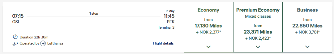 LH OSL PEK 2250