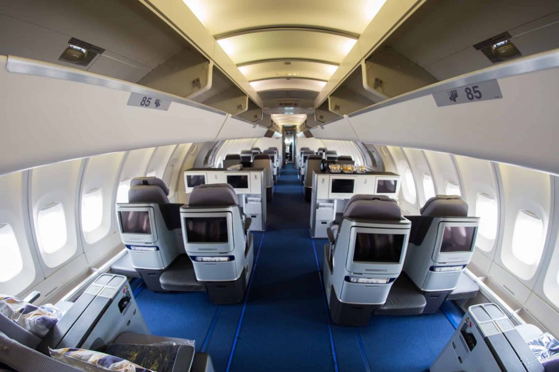 Lufthansa Business Class Kabine Boeing 747 400 Upper Deck