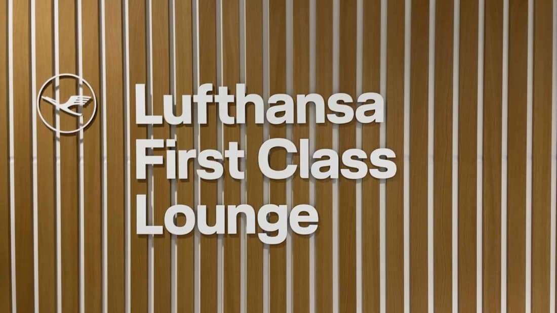 Lufthansa First Class Lounge Sign