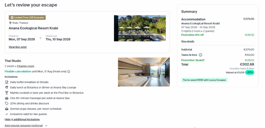 Luxury Escapes Anana Krabi