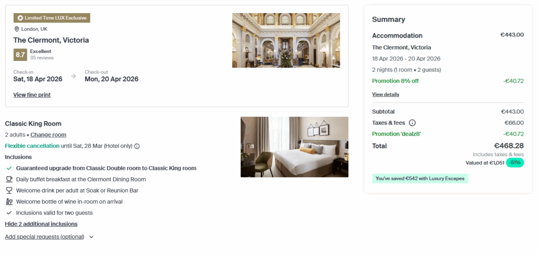 Luxury Escapes The Clermont Victoria