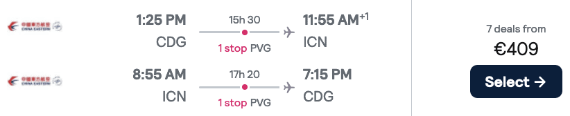MU CDG ICN 2024