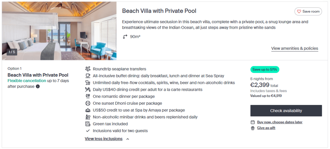 Maldives All Inclusive Private Pool Villas with Free Flow Cocktails & Seaplane Transfers, Kuda Rah, Maldives