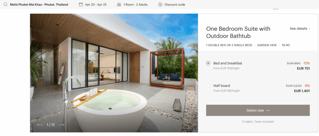 Melia Mai Khao Melia Offer