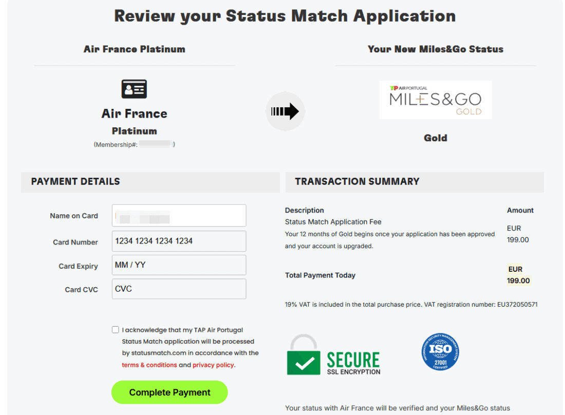 MilesGo Status Match Process III