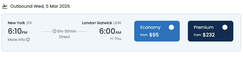 N0 JFK LGW W 232