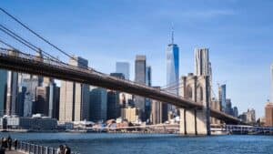 New York Skyline with Brooklyn Bridge