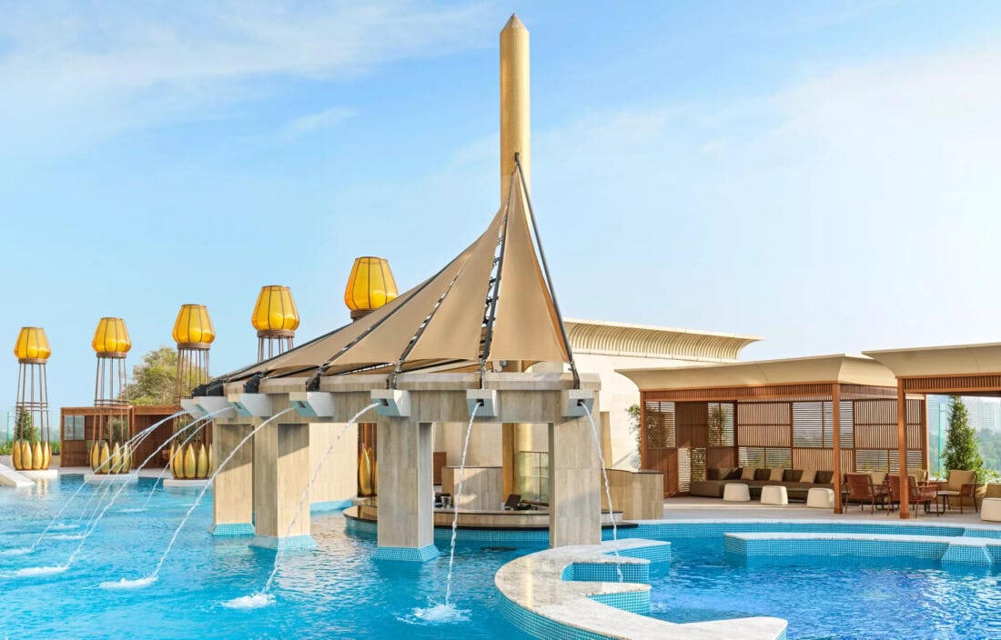 Raffles Dubai pool