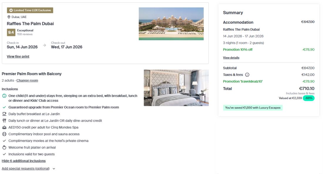 Raffles The Palm Dubai (Dubai)710