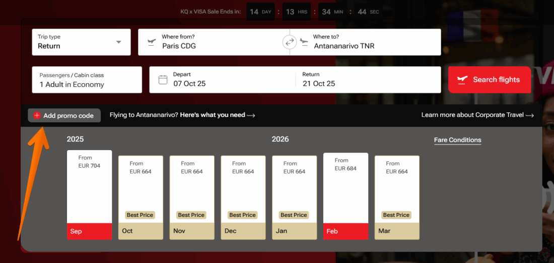 Redeem Kenya Airways Coupon Code