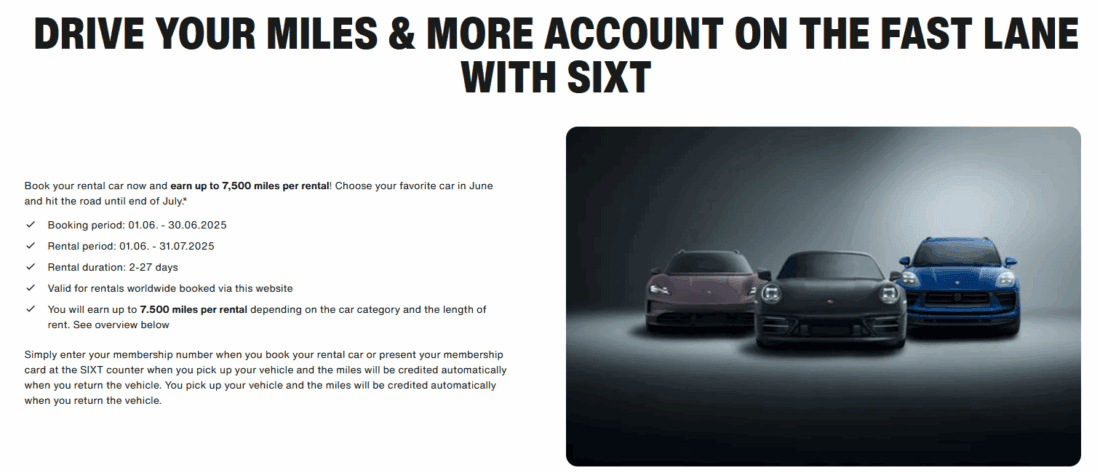 SIXT Miles & More Promotion