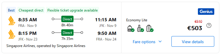 SQ FRA JFK 503