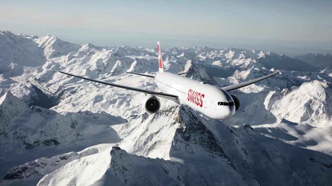 SWISS 777 over the alps