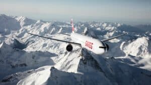SWISS 777 over the alps